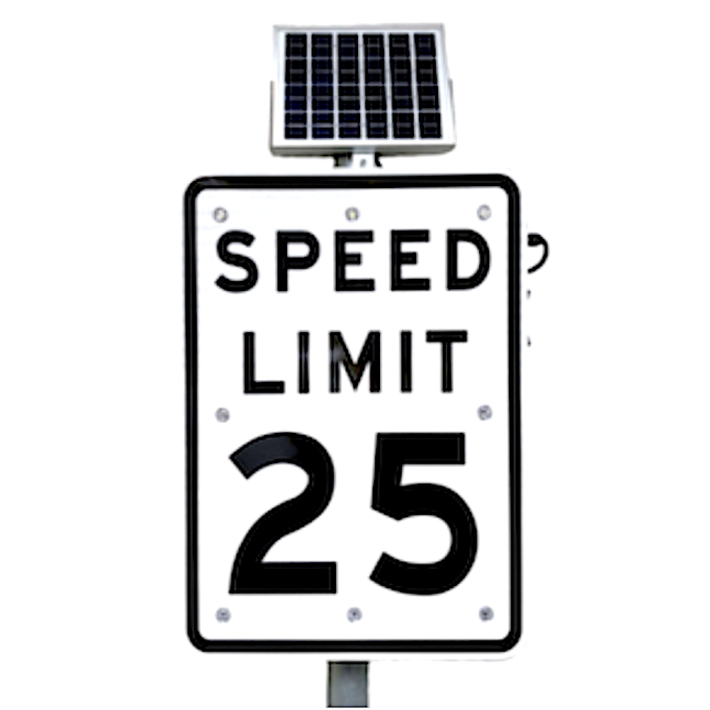 25mph Flashing Speed Limit Sign